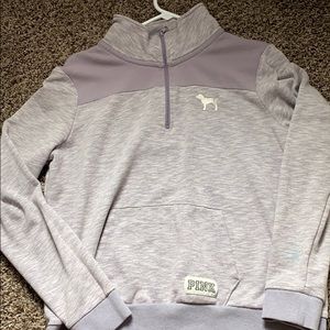 Pink Quarter Zip Sweatshirt Women’s Size Medium